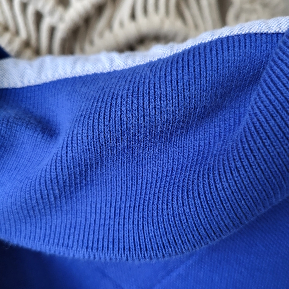 Tommy Hilfiger Royal Blue Short Sleeve Preppy Basic Polo Shirt - Picture 11 of 12